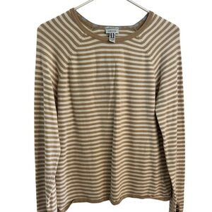 IZOD Beige Striped Sweater